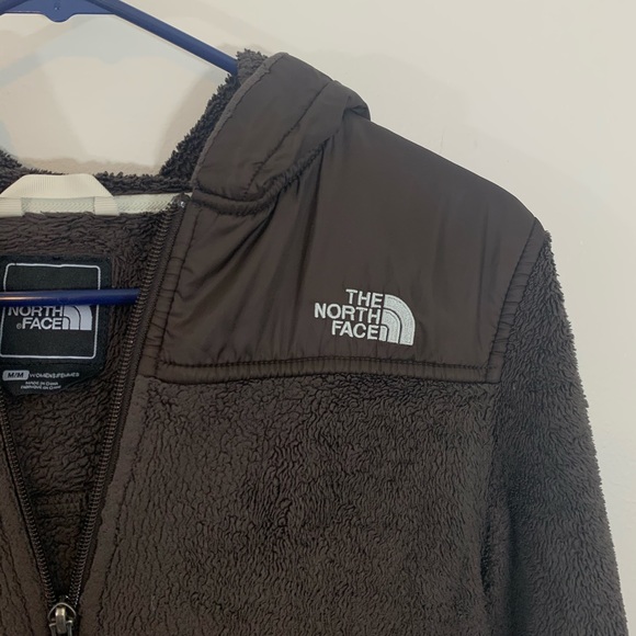 The North Face Oso Fuzzy Furry Fleece Brown Hooded - Picture 2 of 7